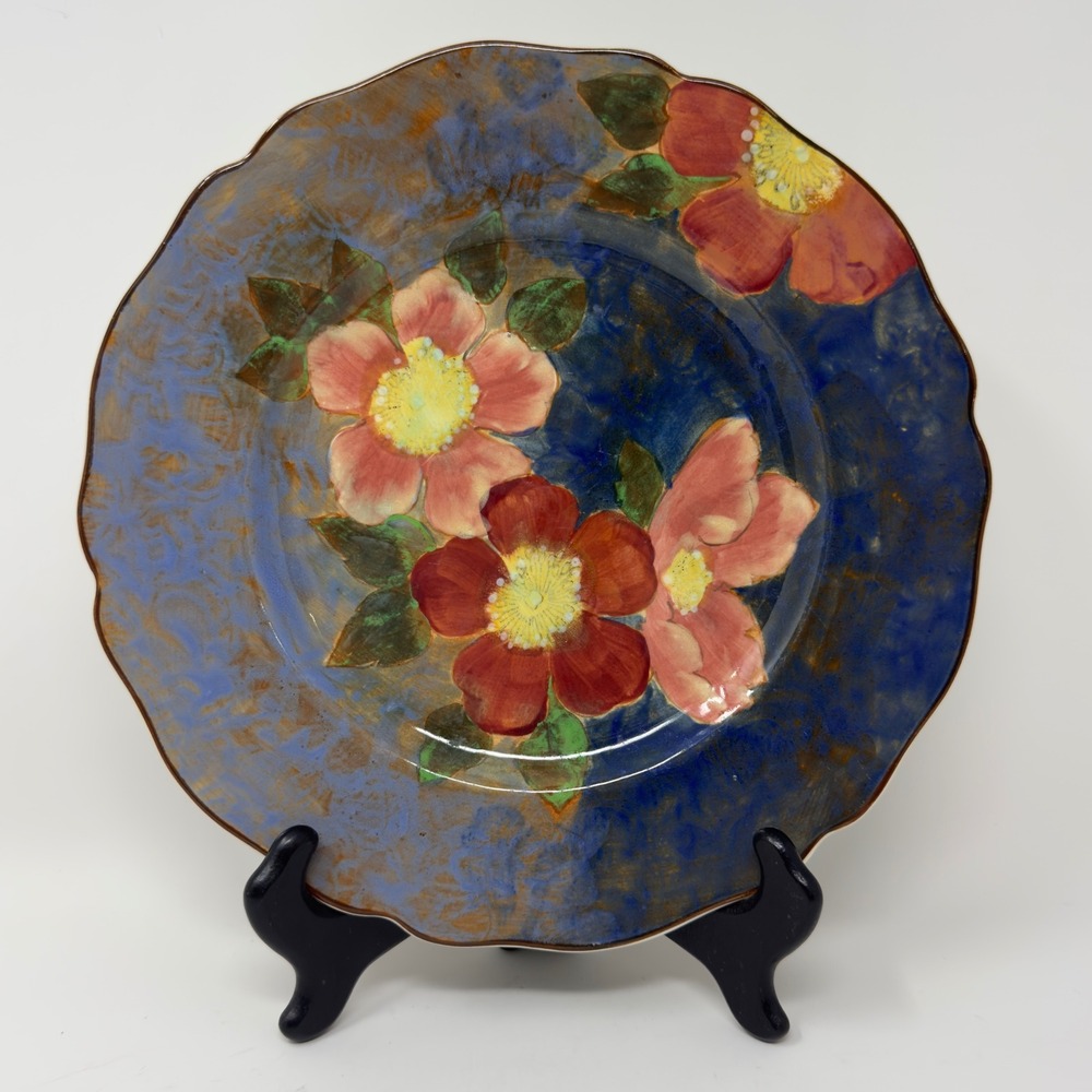 Vintage Royal Doulton Wild Roses D6227 Hand Painted Plate 1952 England 10.5"